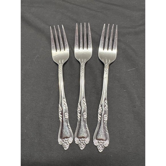 Oneida Azalea Stainless Glossy 17-Piece Vintage Flatware Set Pattern OSHA - Picture 14 of 16